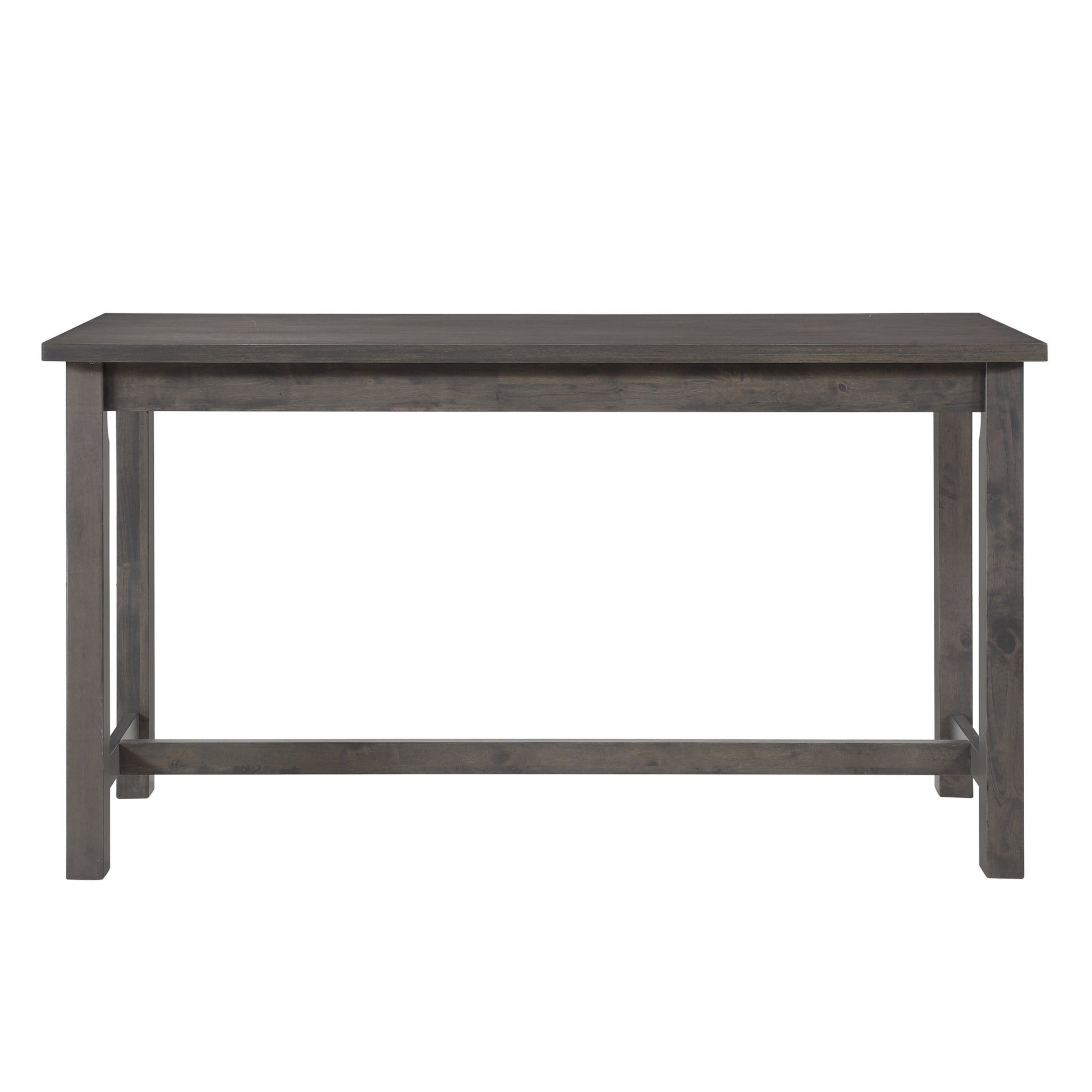 Dark gray wooden bar table with sturdy legs
