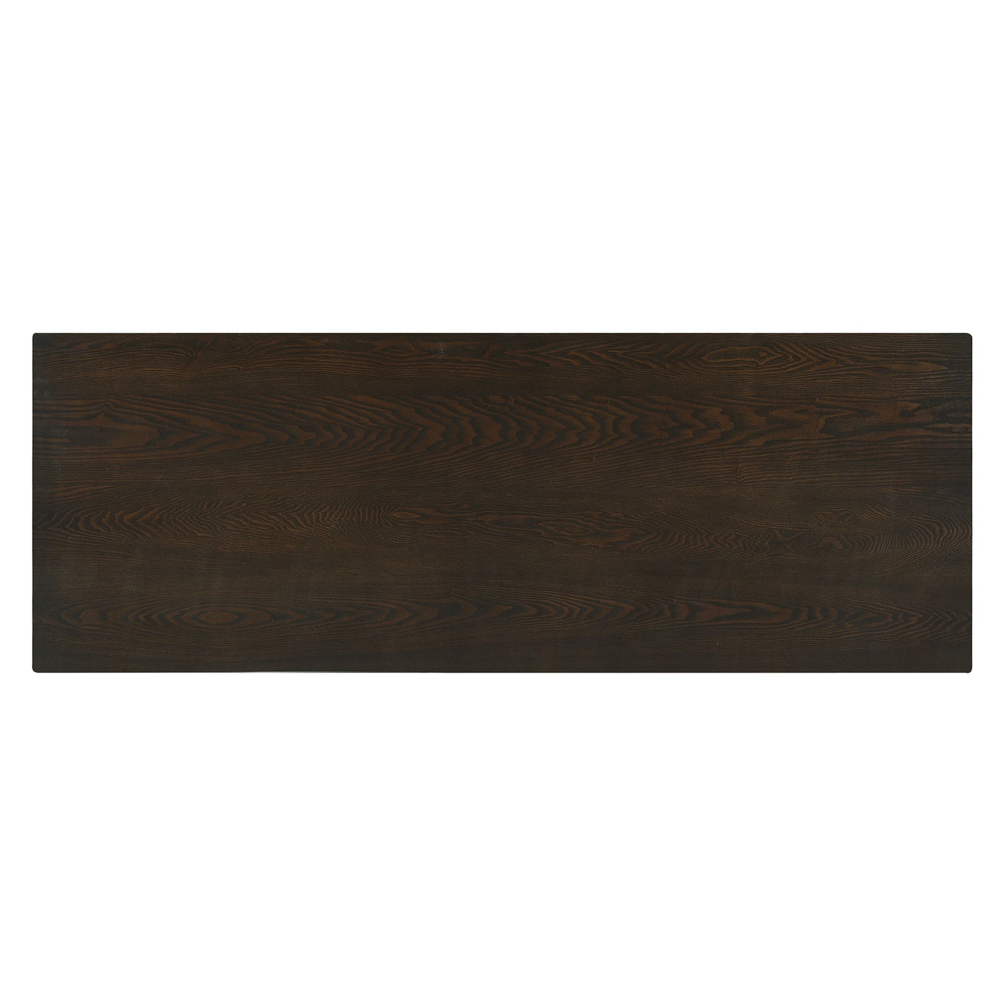 Dark oak wood table top with visible grain pattern