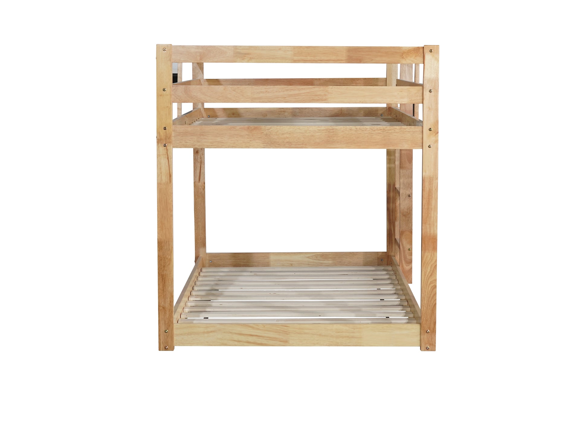 Natural wood bunk bed frame