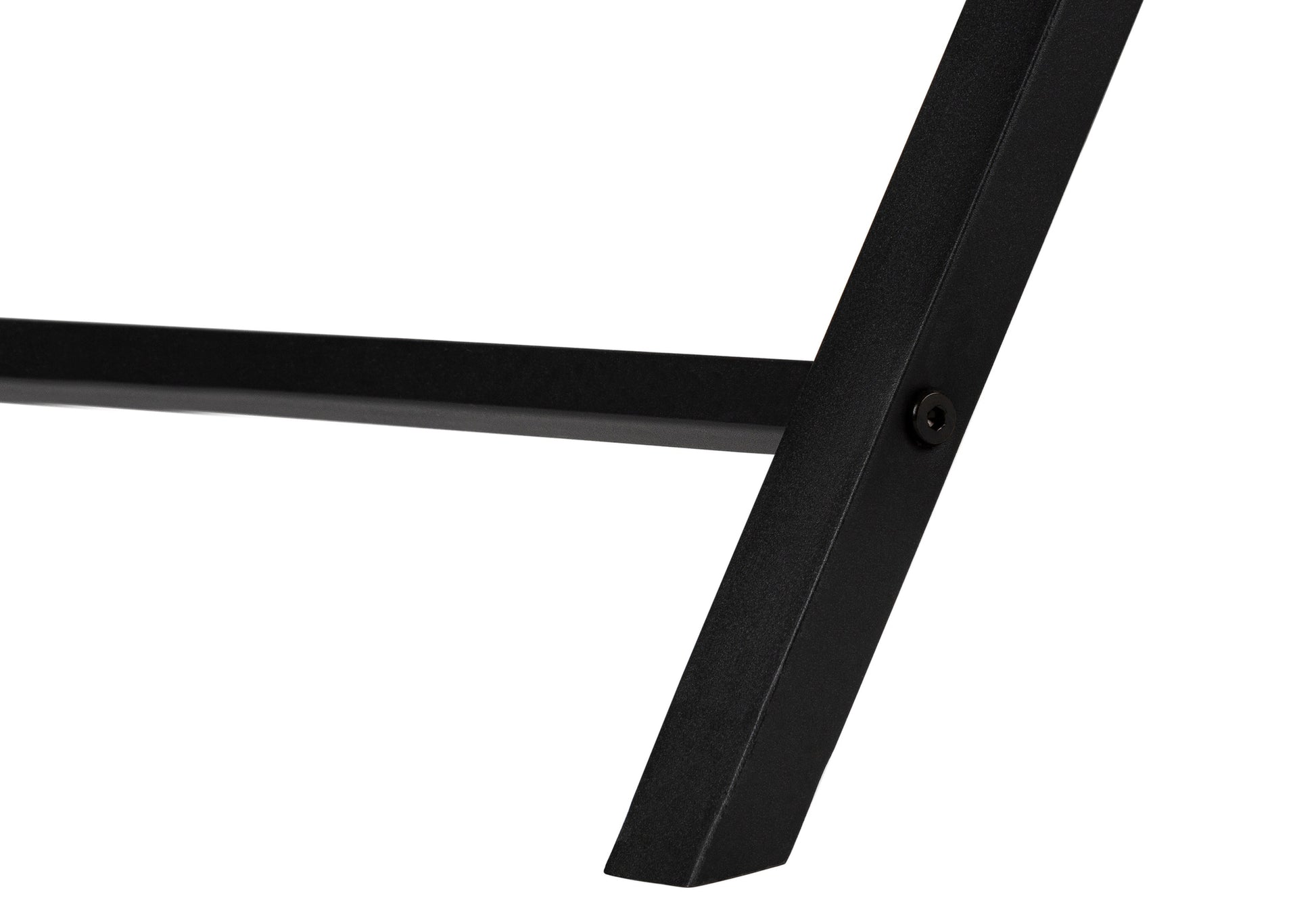 Black metal desk leg with bolt detail modern industrial furniture
