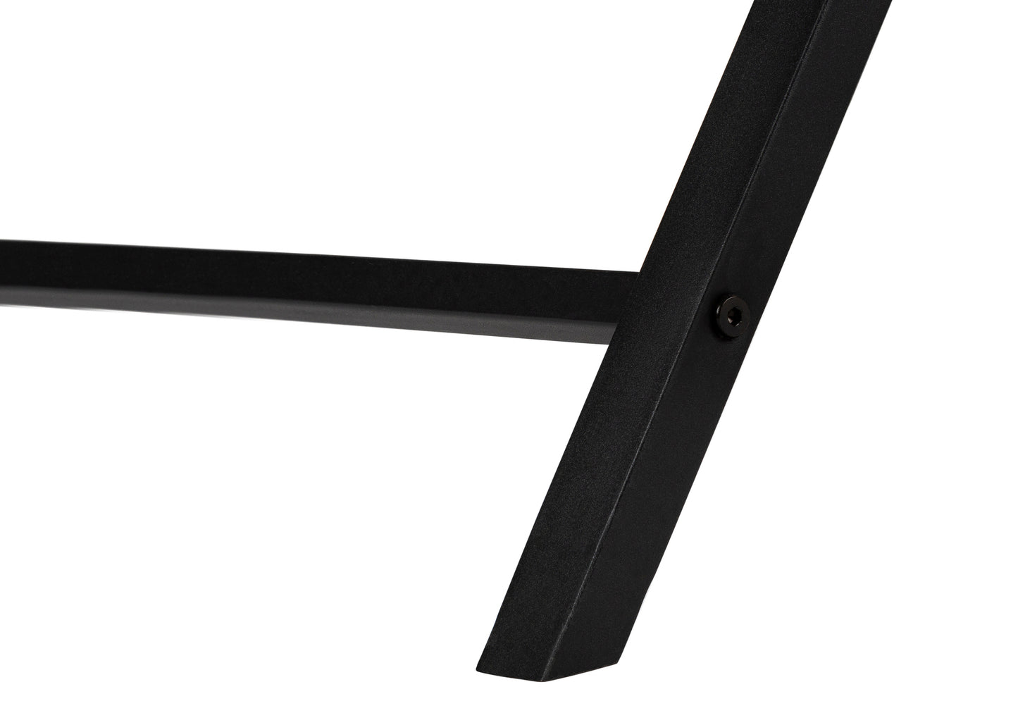 Black metal table leg with bolt detail modern design