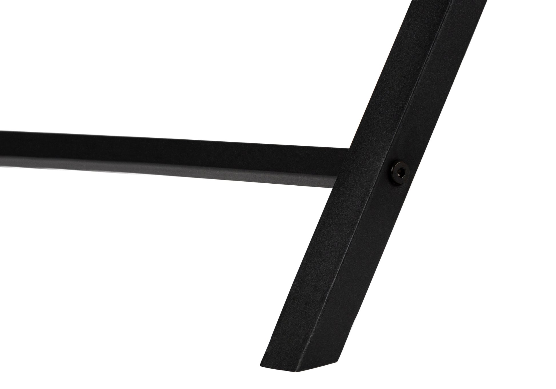 Black metal table leg with bolt detail modern design