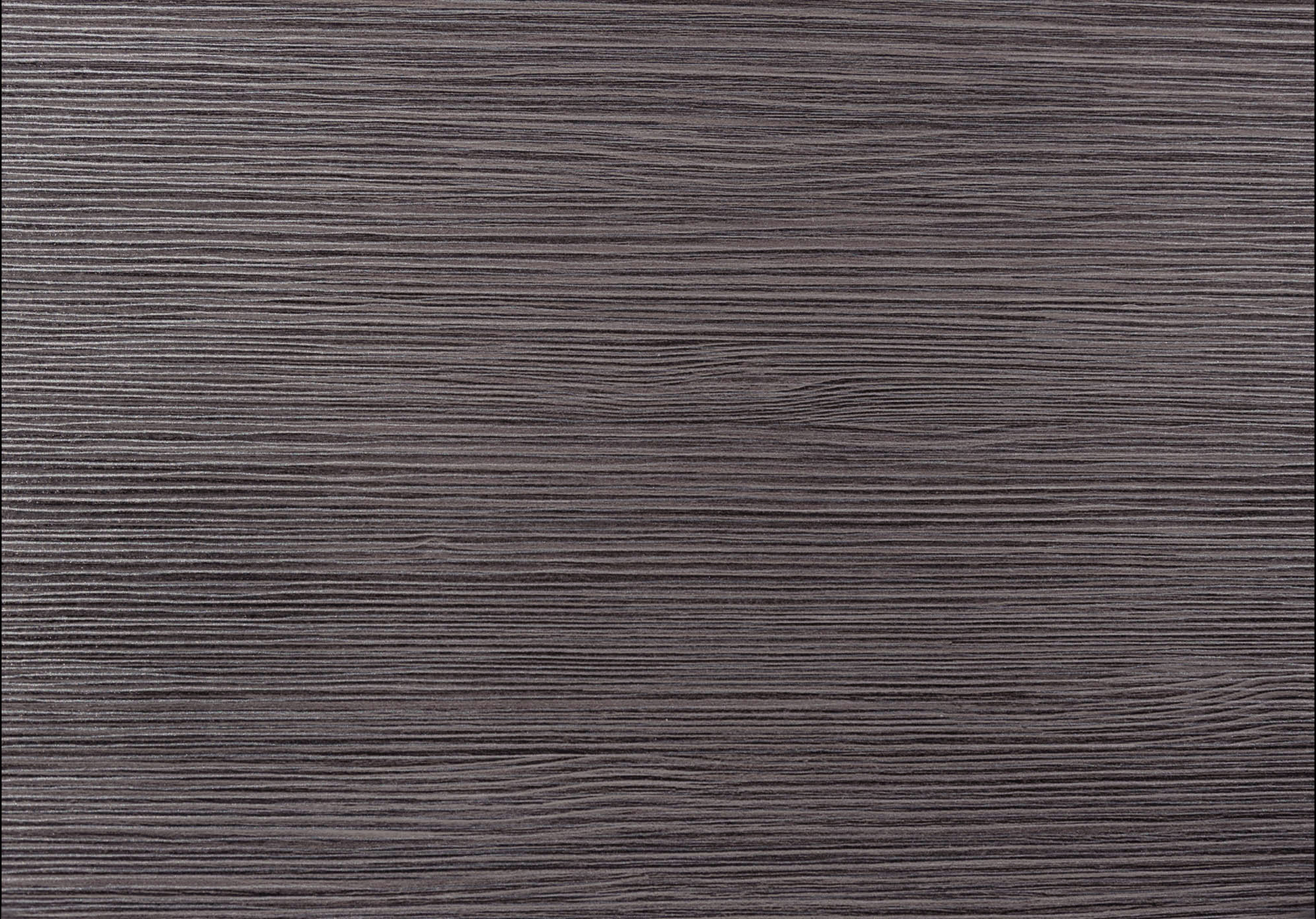 Dark grey textured wood grain laminate sample with horizontal grain detail