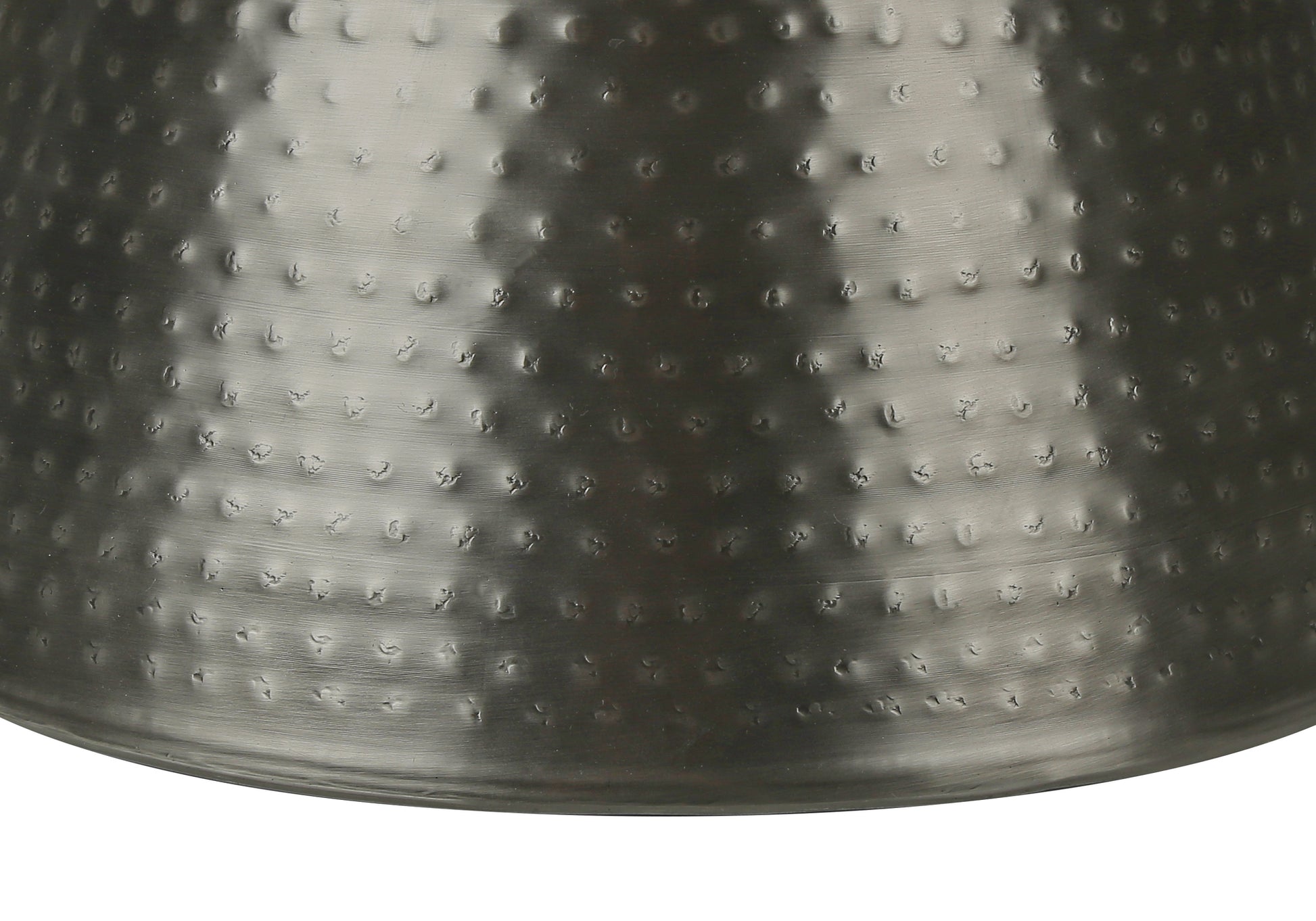 Textured metallic bowl with hammered dimple pattern silver finish for home decor