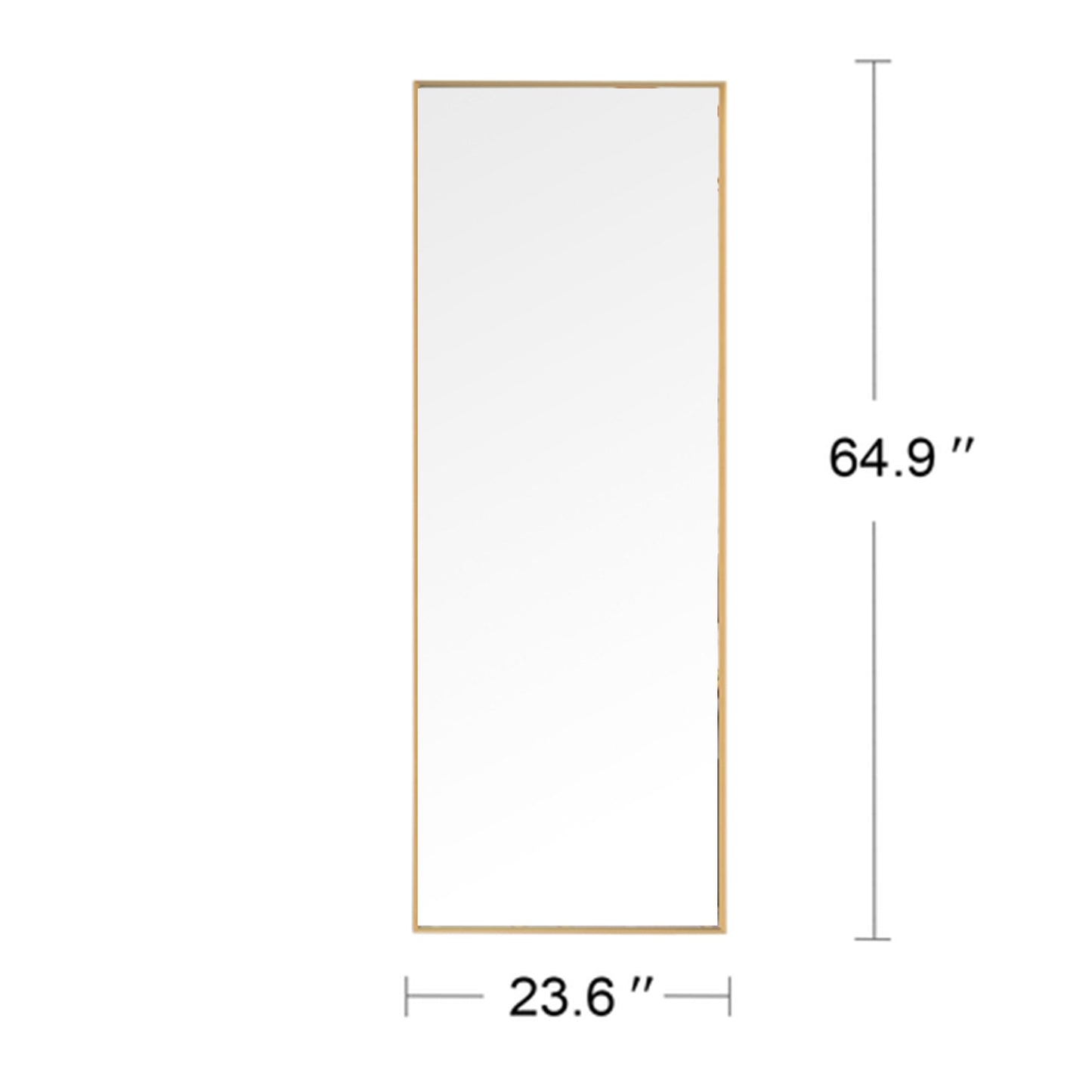 Enhance Your Space with a Golden Wall-Mounted Full Length Mirror