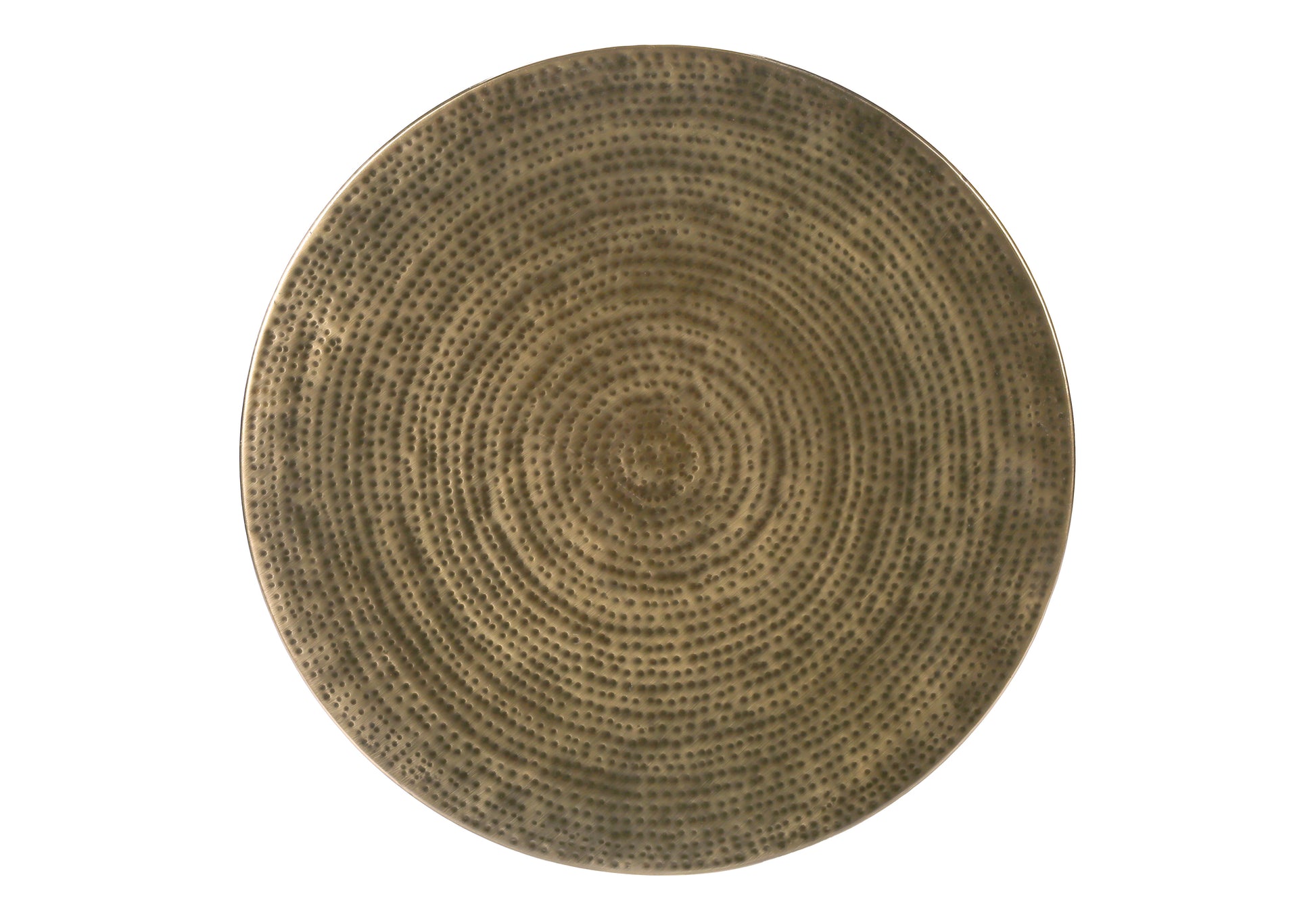Textured bronze gong with hammered finish perfect for meditation
