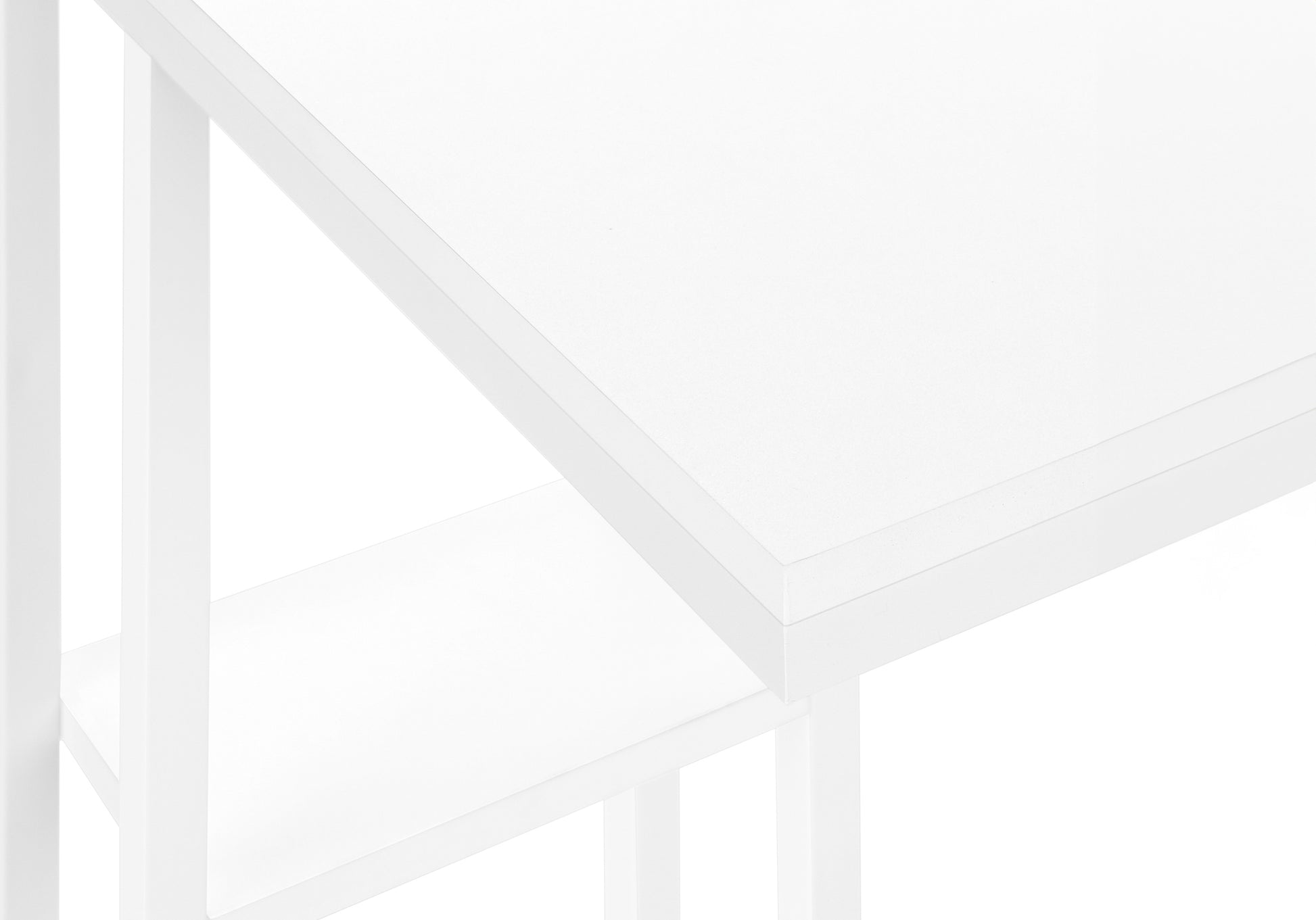White modern desk with clean lines and minimalist design