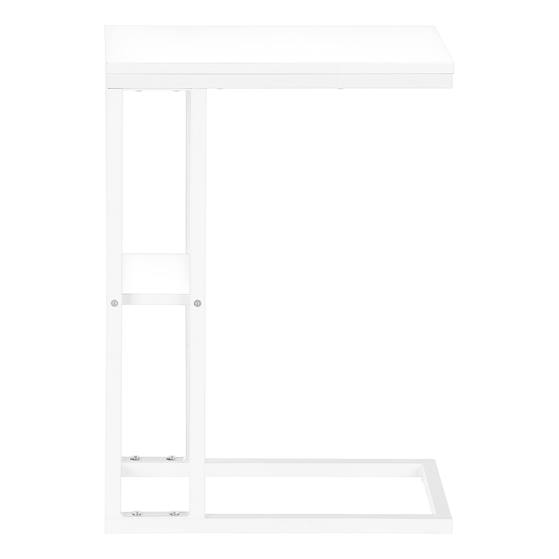 Modern white Ctable with metal frame perfect for sofa use