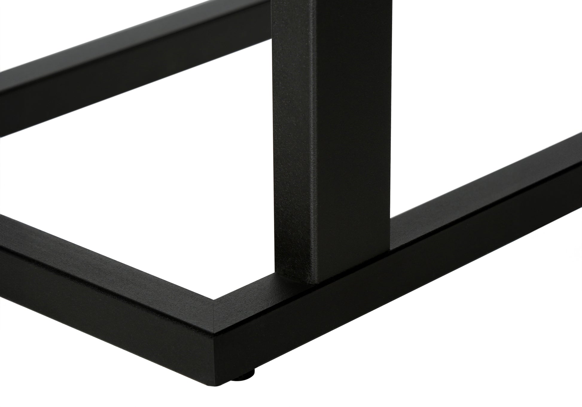 Black metal table legs with modern minimalist design