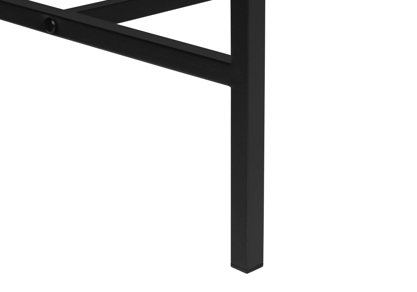Black metal table leg with minimalist modern design