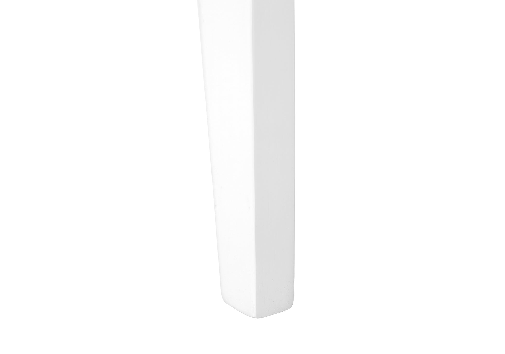 Modern white tapered furniture leg wood construction elegant design