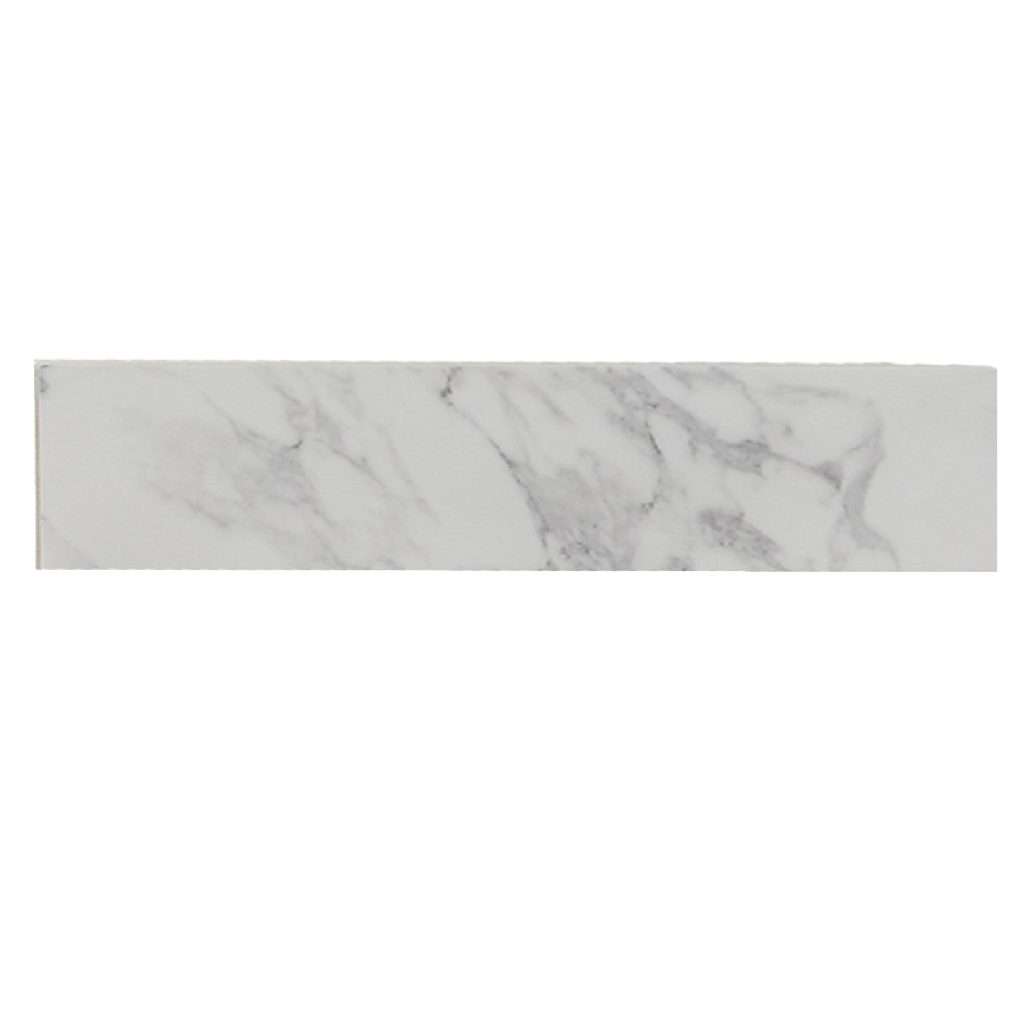 White marble effect tile with elegant grey veining for a modern kitchen backsplash