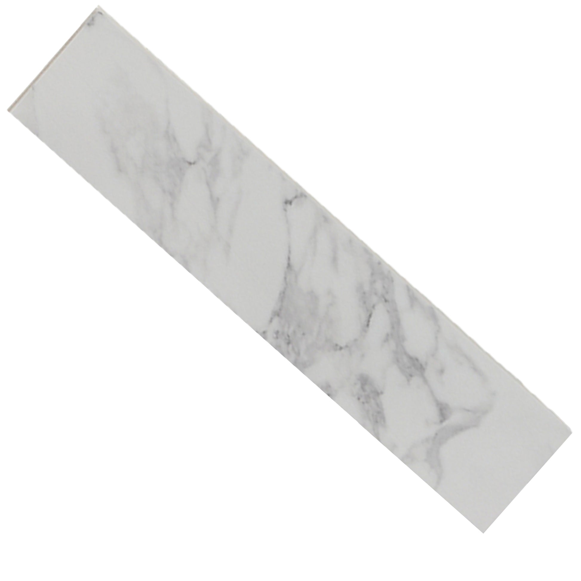 White marble pattern vinyl plank flooring a popular choice for modern kitchens and bathrooms