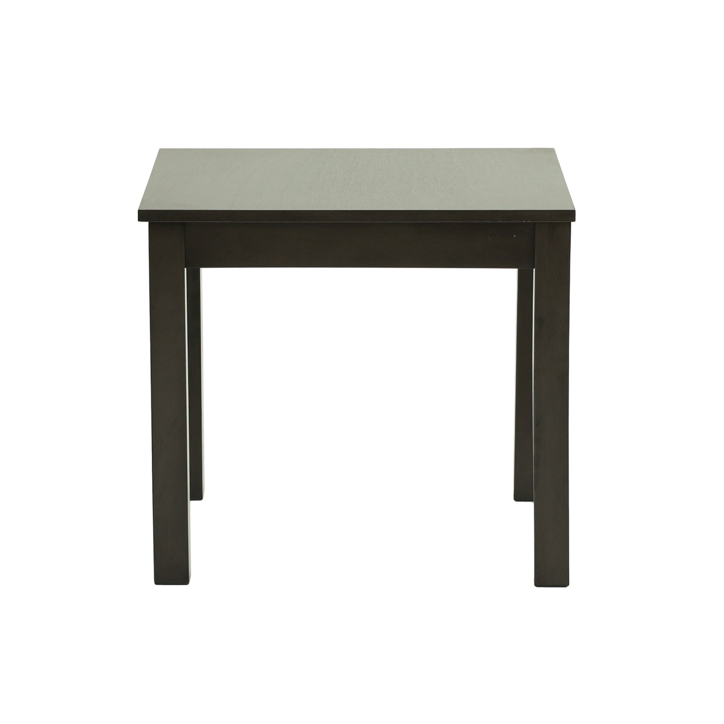 Dark espresso wood dining table with clean lines seats four comfortably