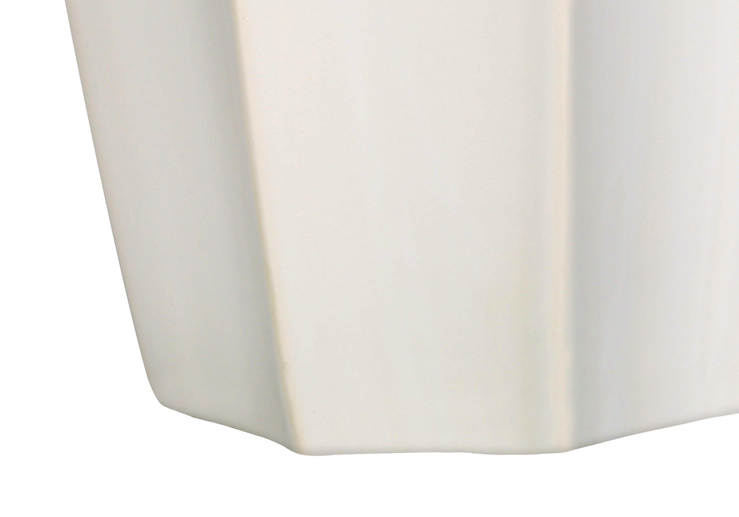 Offwhite modern ceramic planter with subtle ribbed detail perfect for home decor
