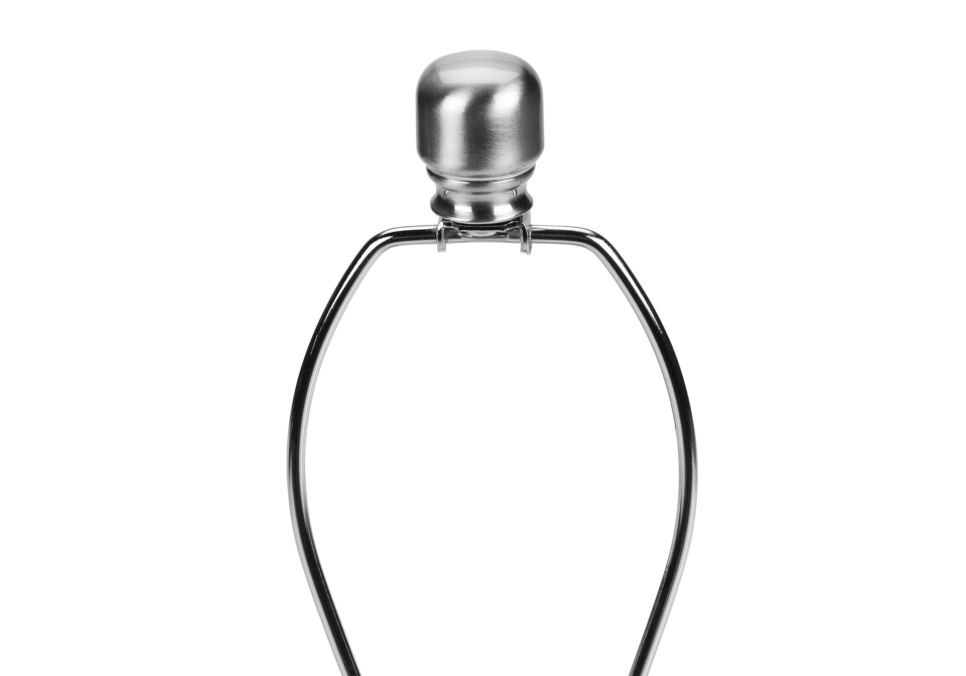 Brushed nickel lamp harp with decorative finial essential lighting accessory