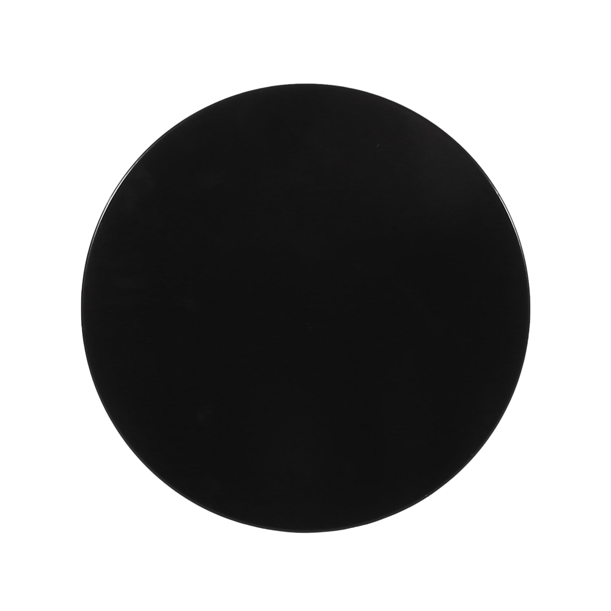 Glossy black round coaster ideal for protecting surfaces