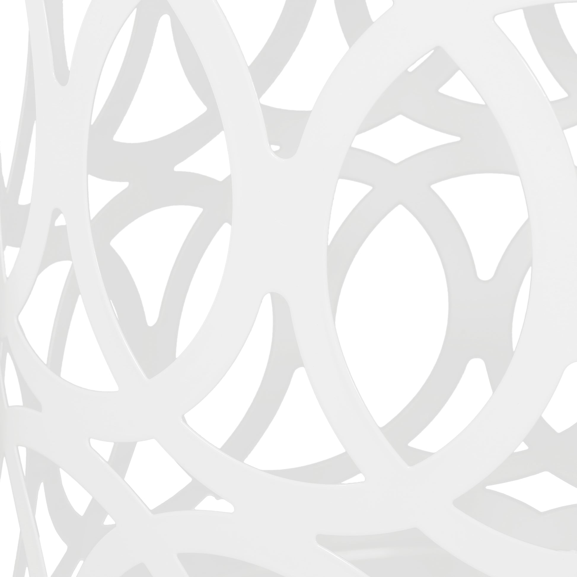White abstract geometric wireframe pattern modern home decor accent