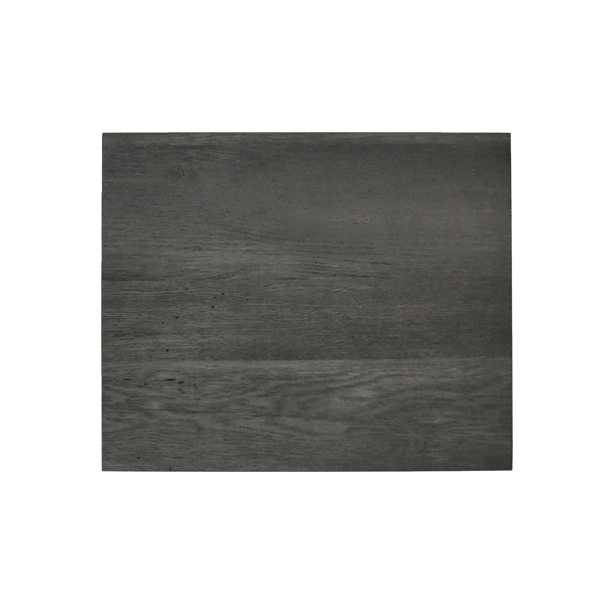 Dark grey wood grain laminate countertop sample with visible texture