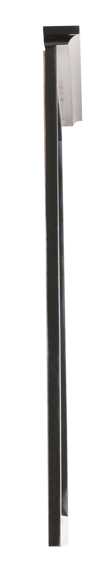 Sleek black stainless steel kitchen tongs ideal for serving and grilling