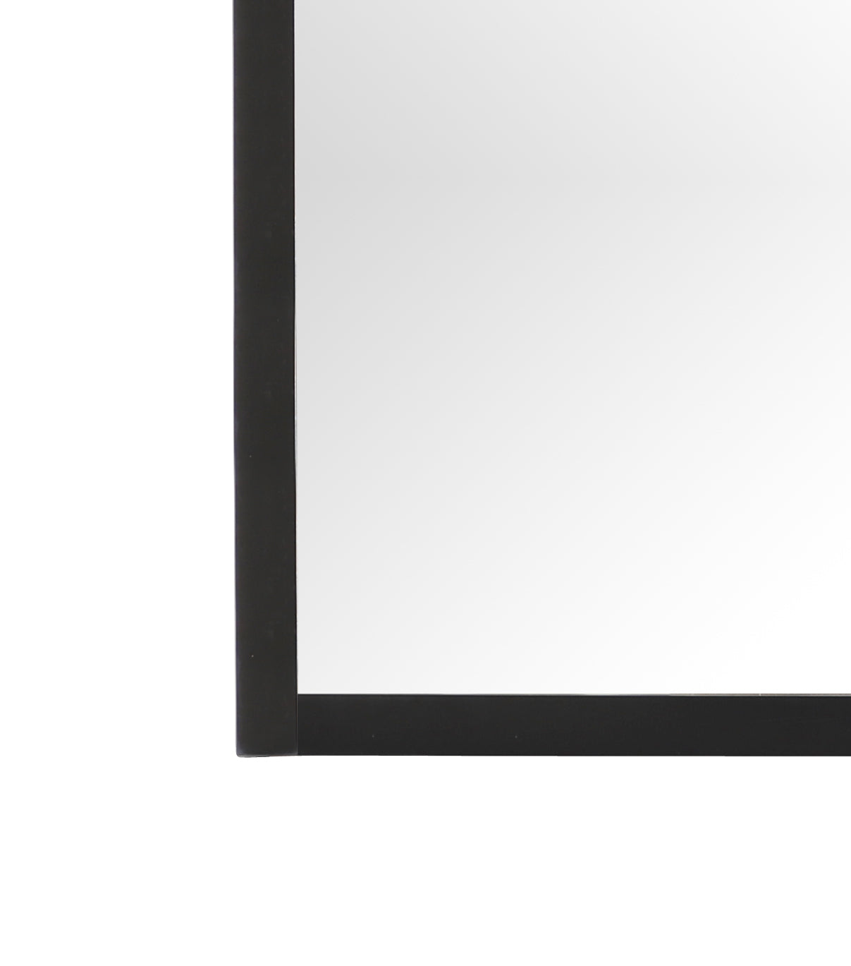 Minimalist black framed rectangular mirror for modern bathrooms
