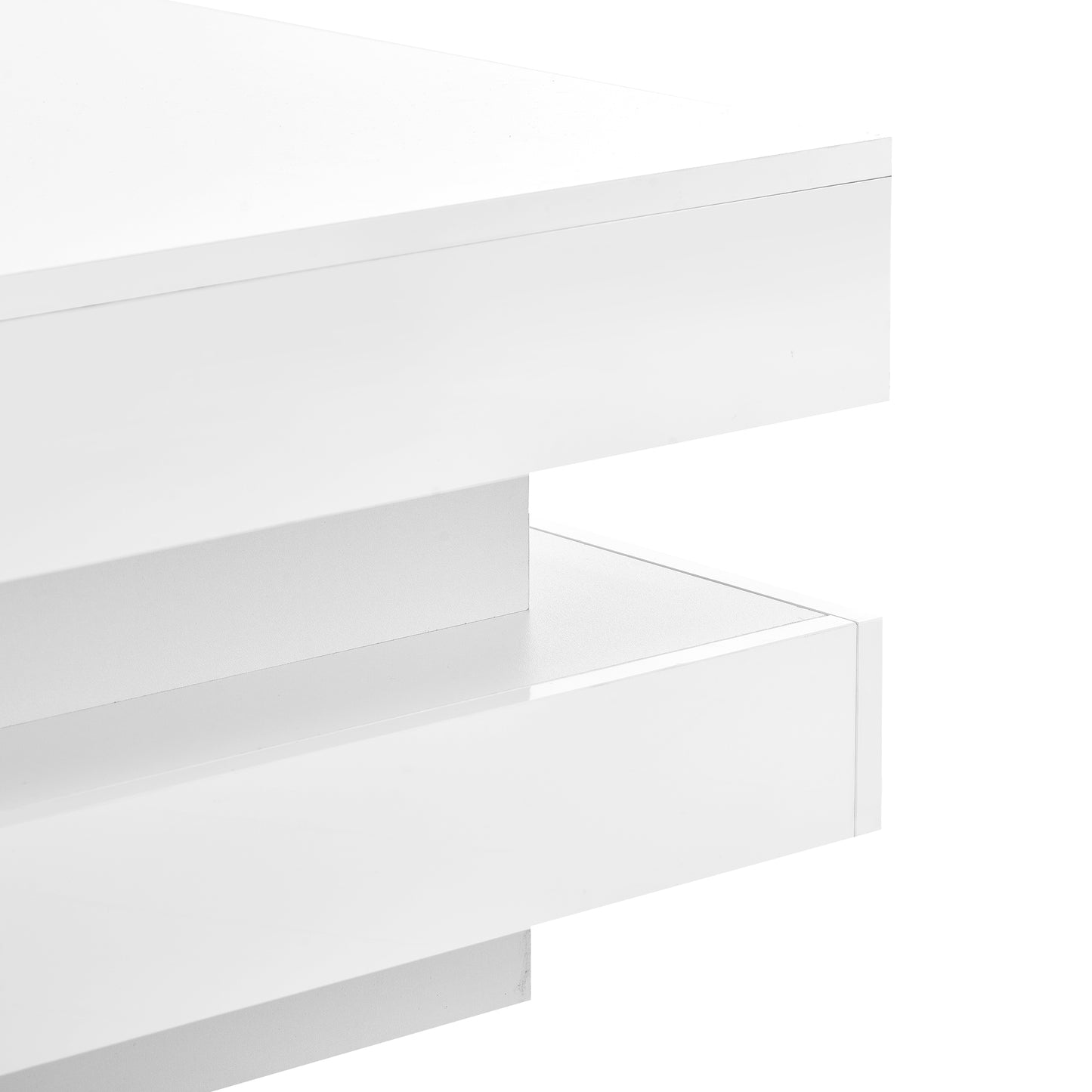 Sleek white floating shelf with modern geometric design perfect for minimalist decor