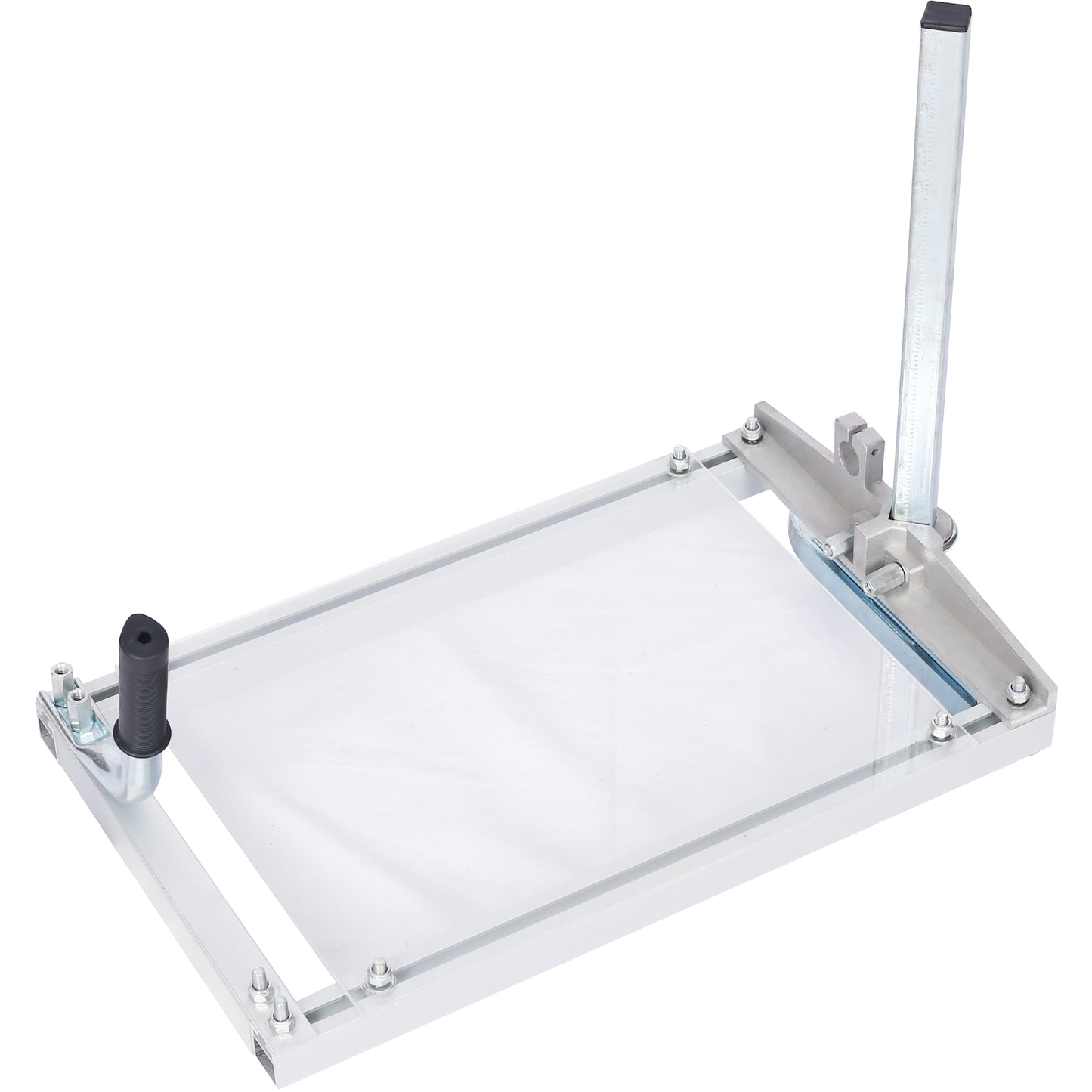 Precision paper cutter with adjustable ruler and ergonomic handle for accurate cutting tasks