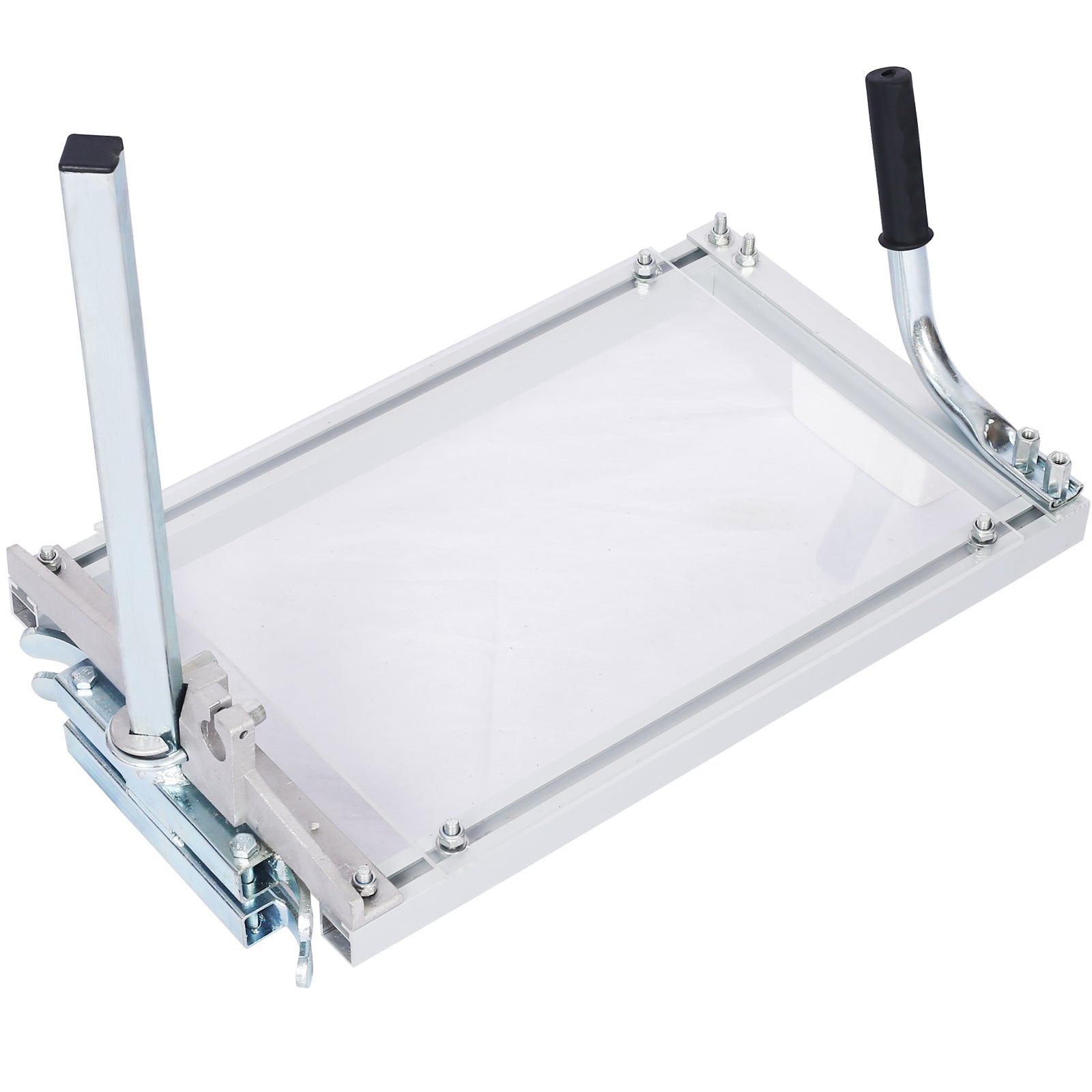 Silver metal clipboard with clamp and handle for easy document handling