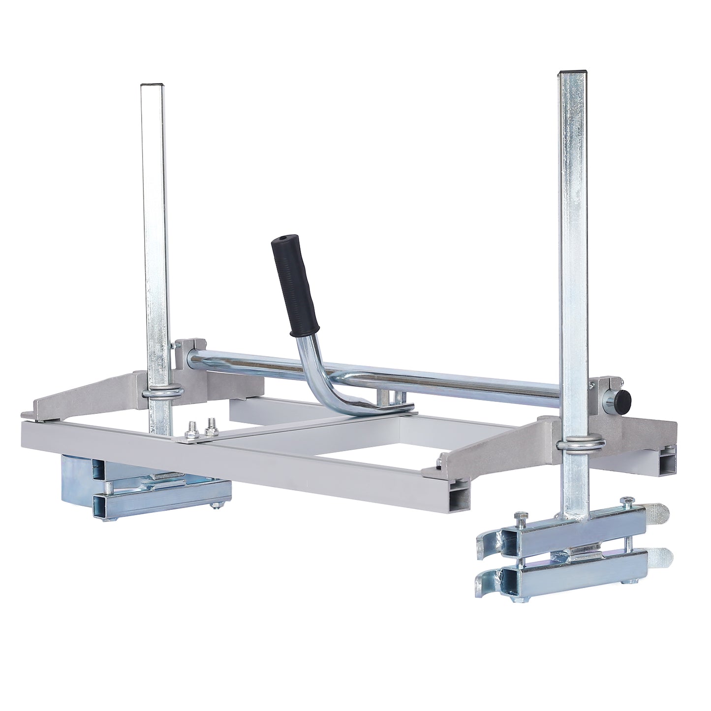 Adjustable chainsaw mill with aluminum frame for portable milling lumber