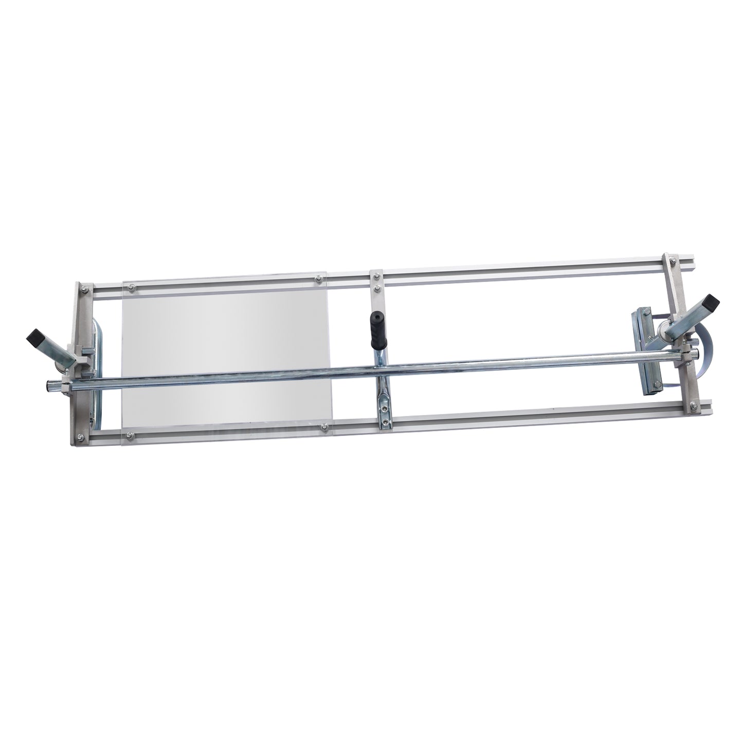 Aluminum tile cutter guide rail with adjustable handle and blade guide