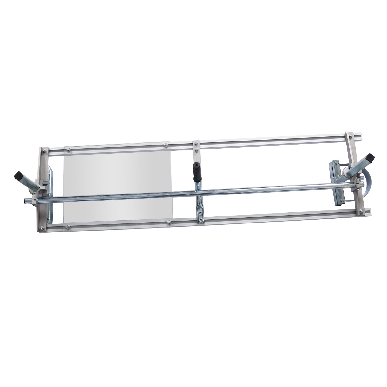 Aluminum tile cutter guide rail with adjustable handle and blade guide