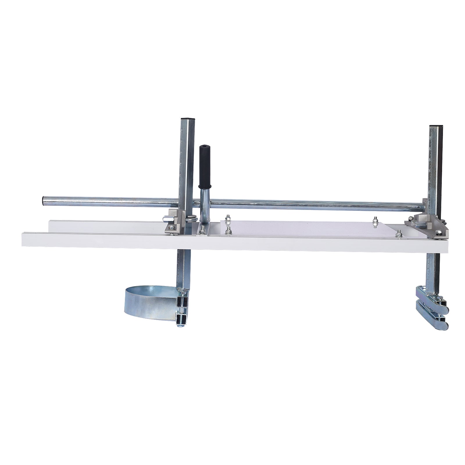 Adjustable chainsaw mill with aluminum and steel construction for milling lumber