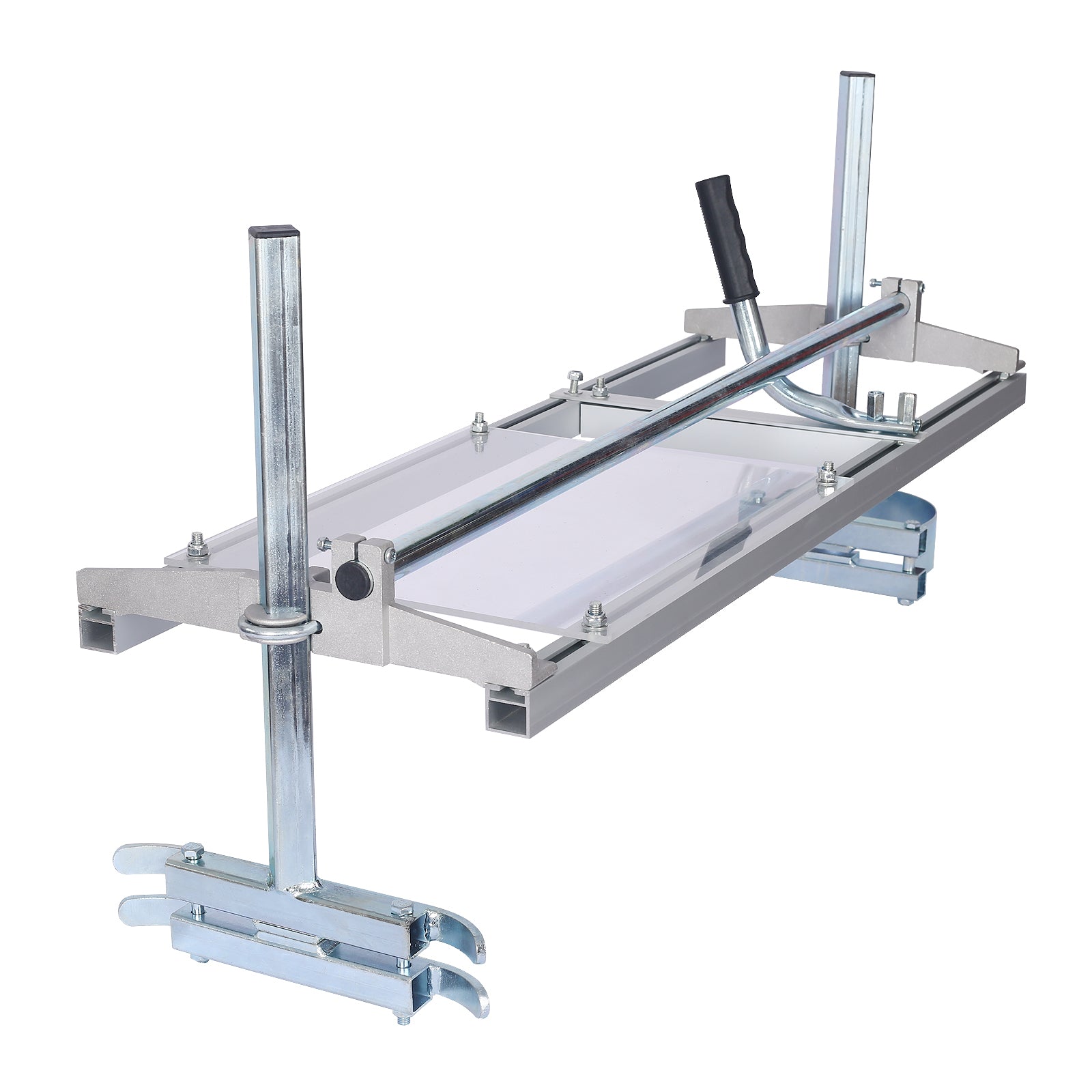 Aluminum chainsaw mill with adjustable guide for portable milling lumber