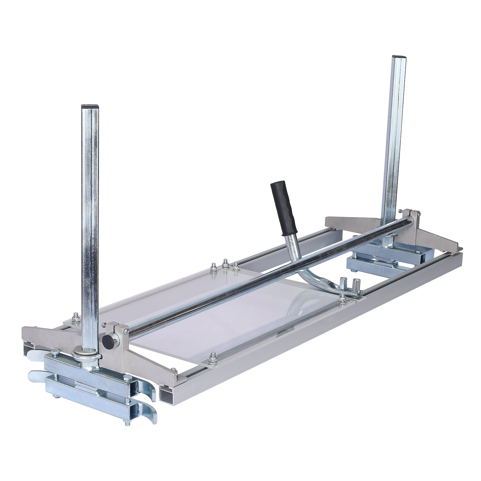 Metal lumber sled with adjustable guide for precise cuts