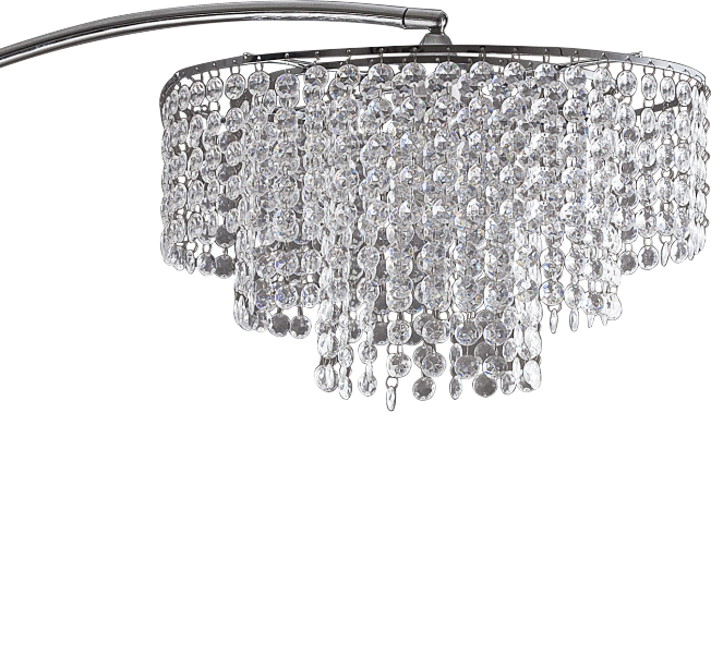 Elegant crystal chandelier with cascading beads for luxurious home lighting