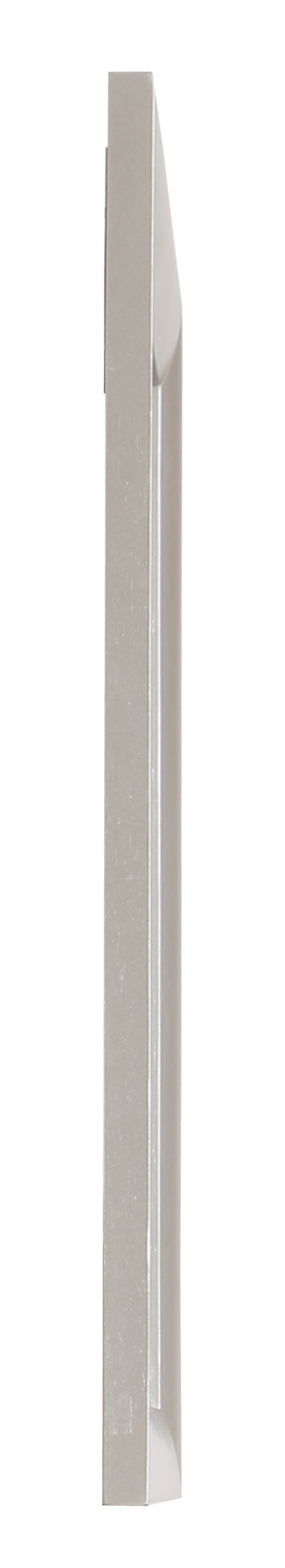 Modern silver cabinet pull with brushed finish for kitchen drawers