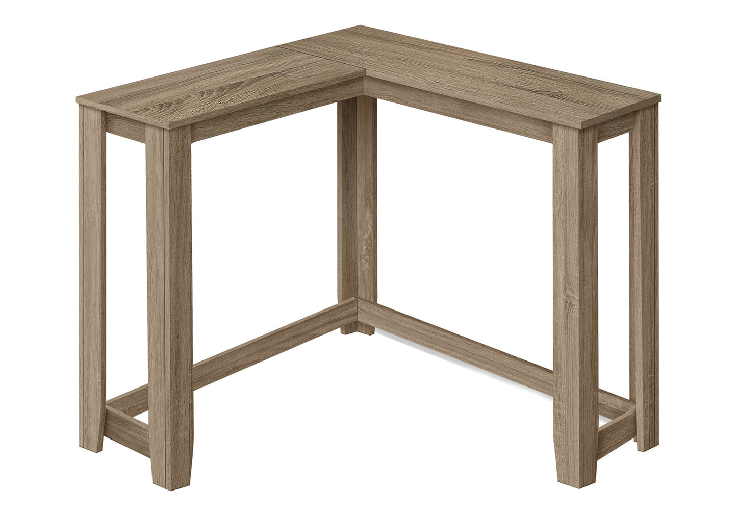 Modern Lshaped desk in rustic oak finish perfect for home office corners