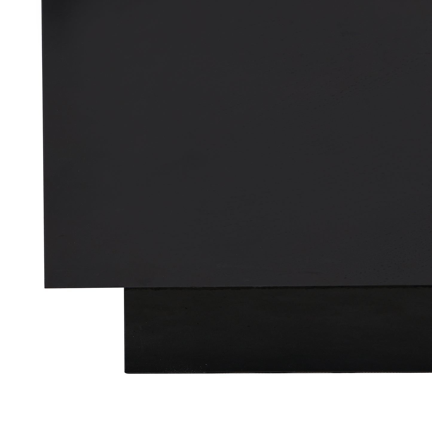 Matte black minimalist shelf with clean lines for modern decor
