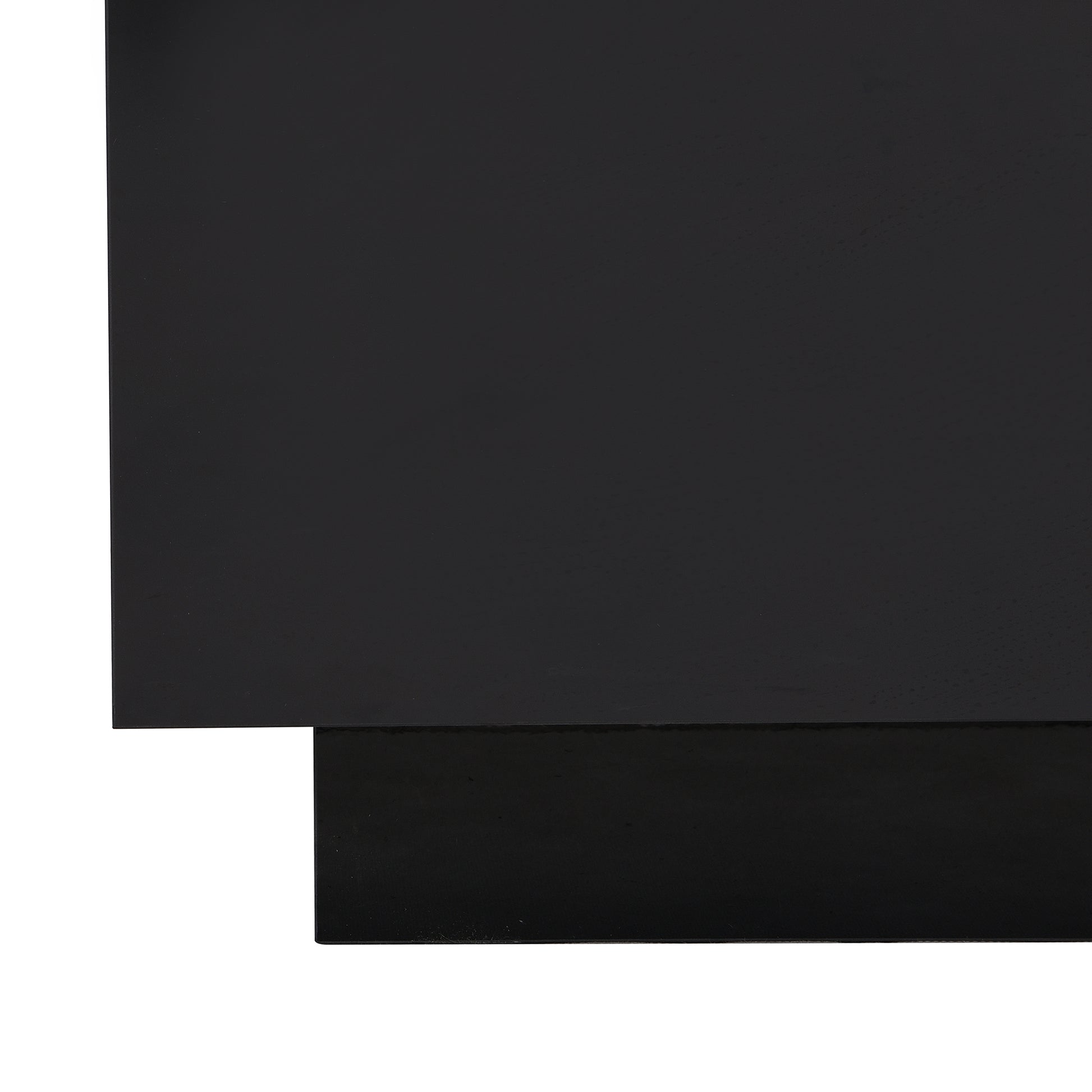 Matte black minimalist shelf with clean lines for modern decor