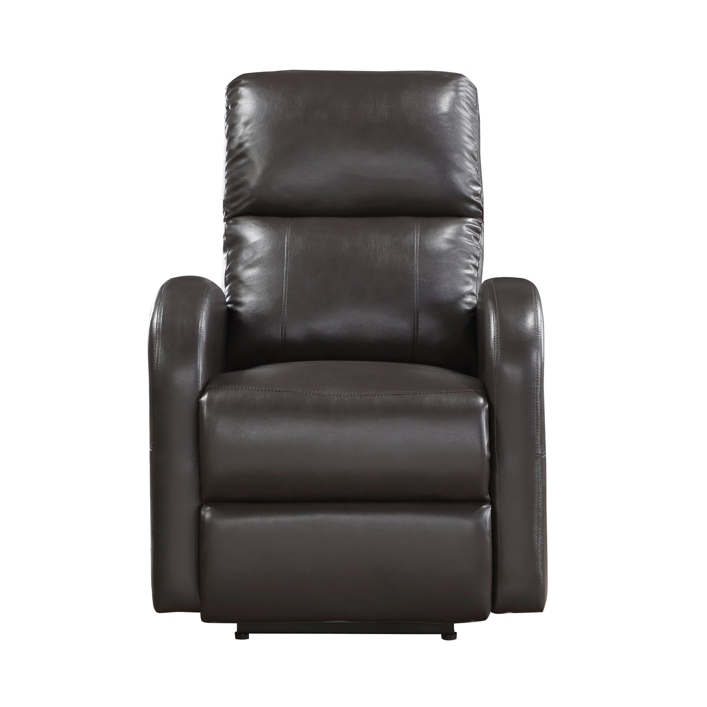 Brown leather recliner chair with plush cushioning for ultimate comfort