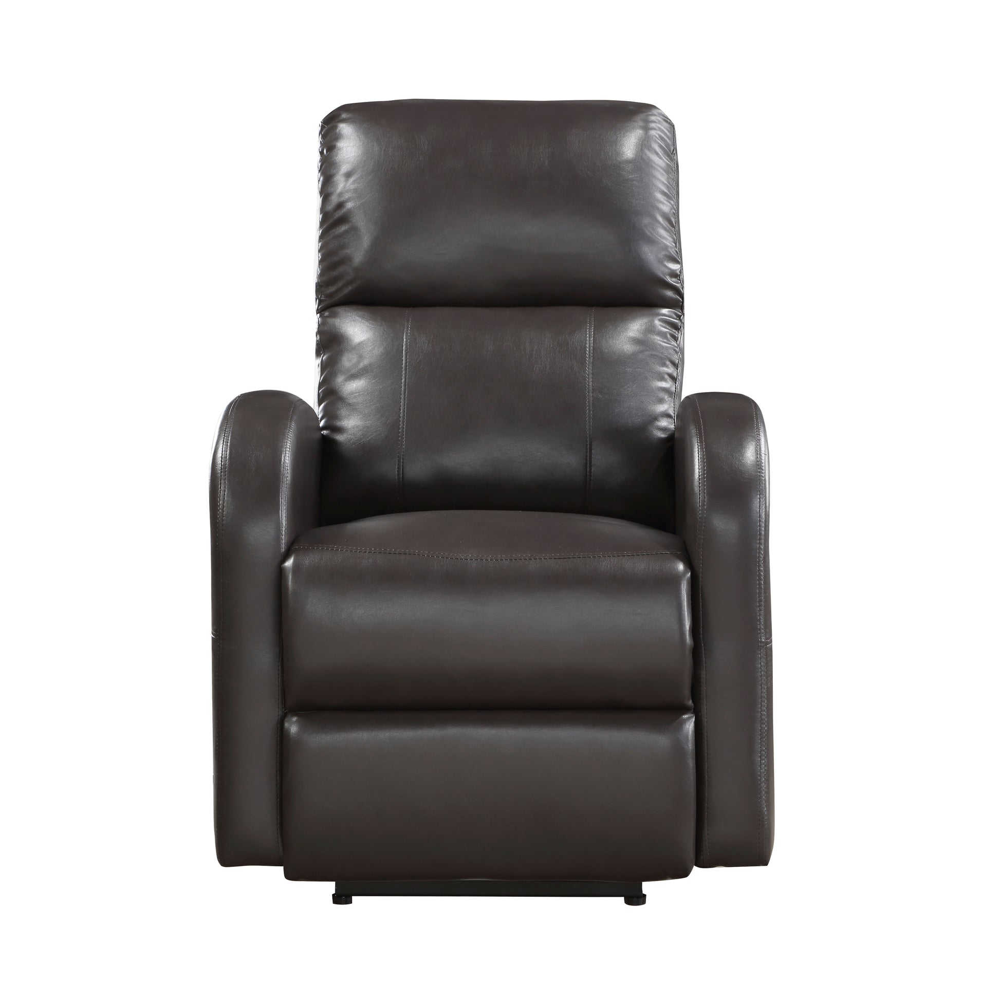 Brown leather recliner chair with plush cushioning for ultimate comfort