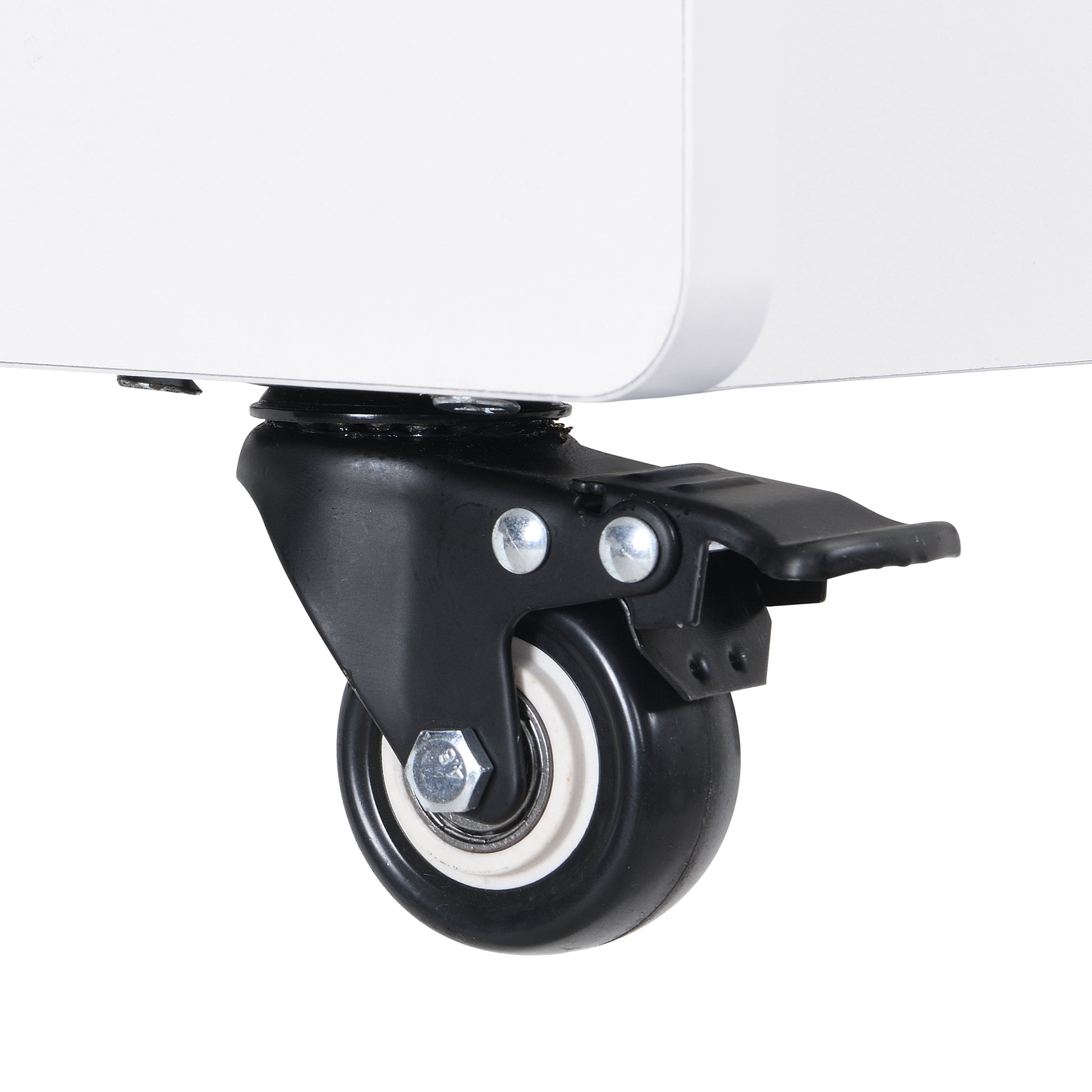 Heavyduty black caster wheel with lock brake for furniture and equipment mobility