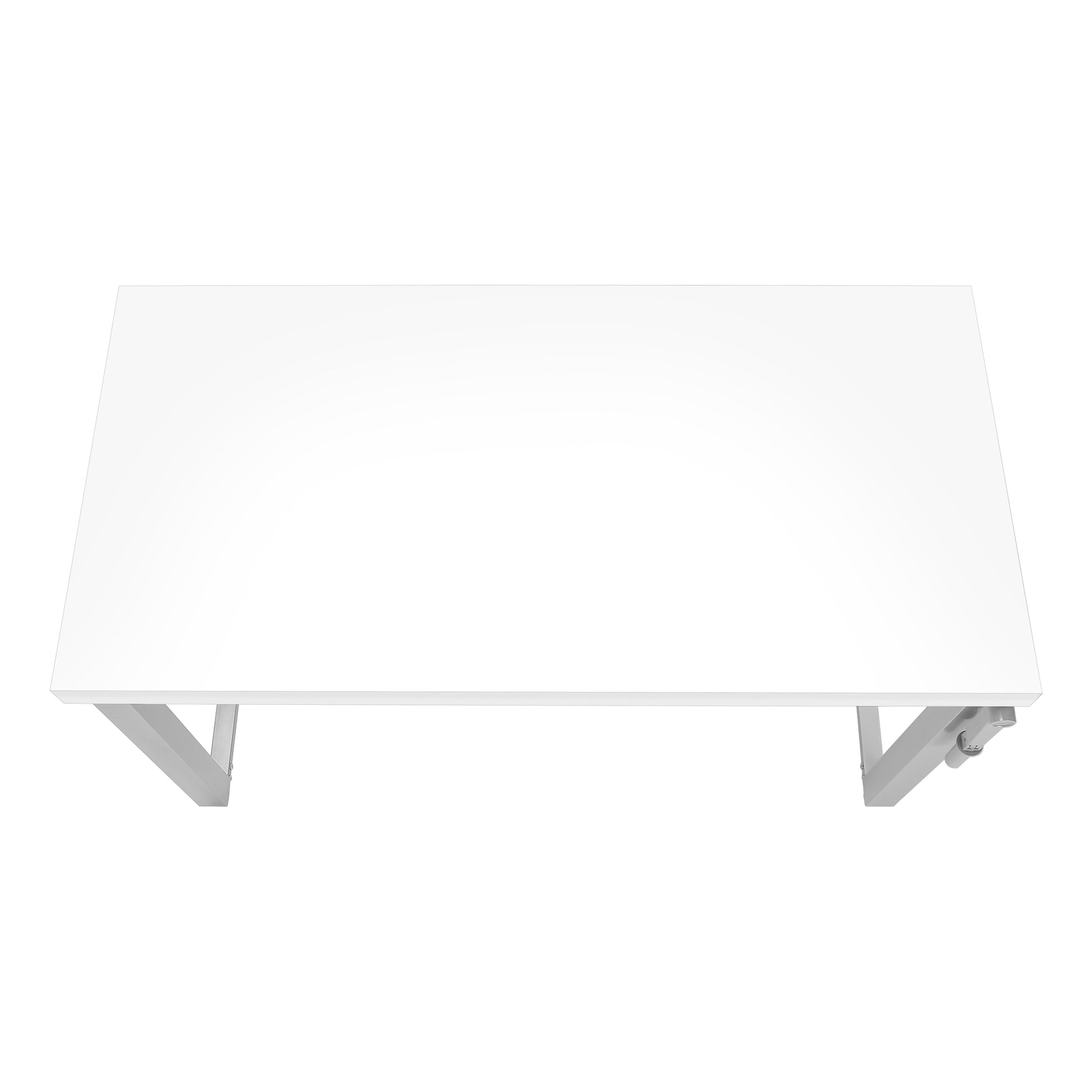 Sleek white floating shelf with minimalist grey metal brackets perfect for modern homes