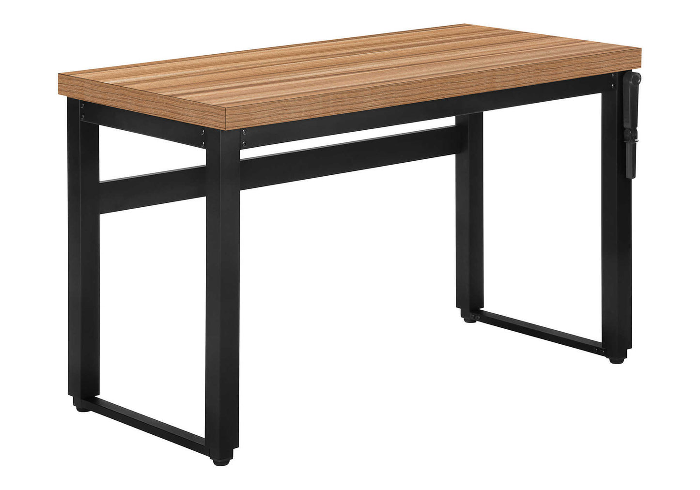 Wooden top console table with black metal legs perfect for entryways