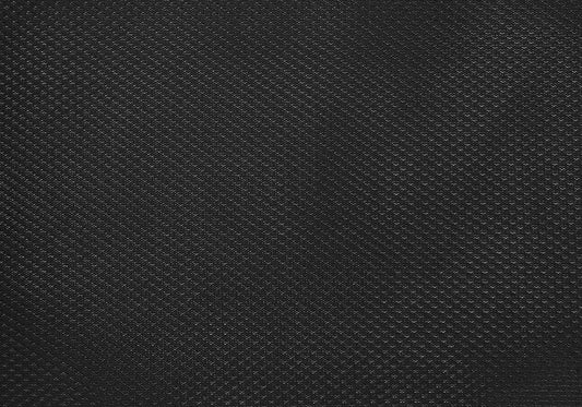 Black woven fabric with a subtle diamond pattern texture