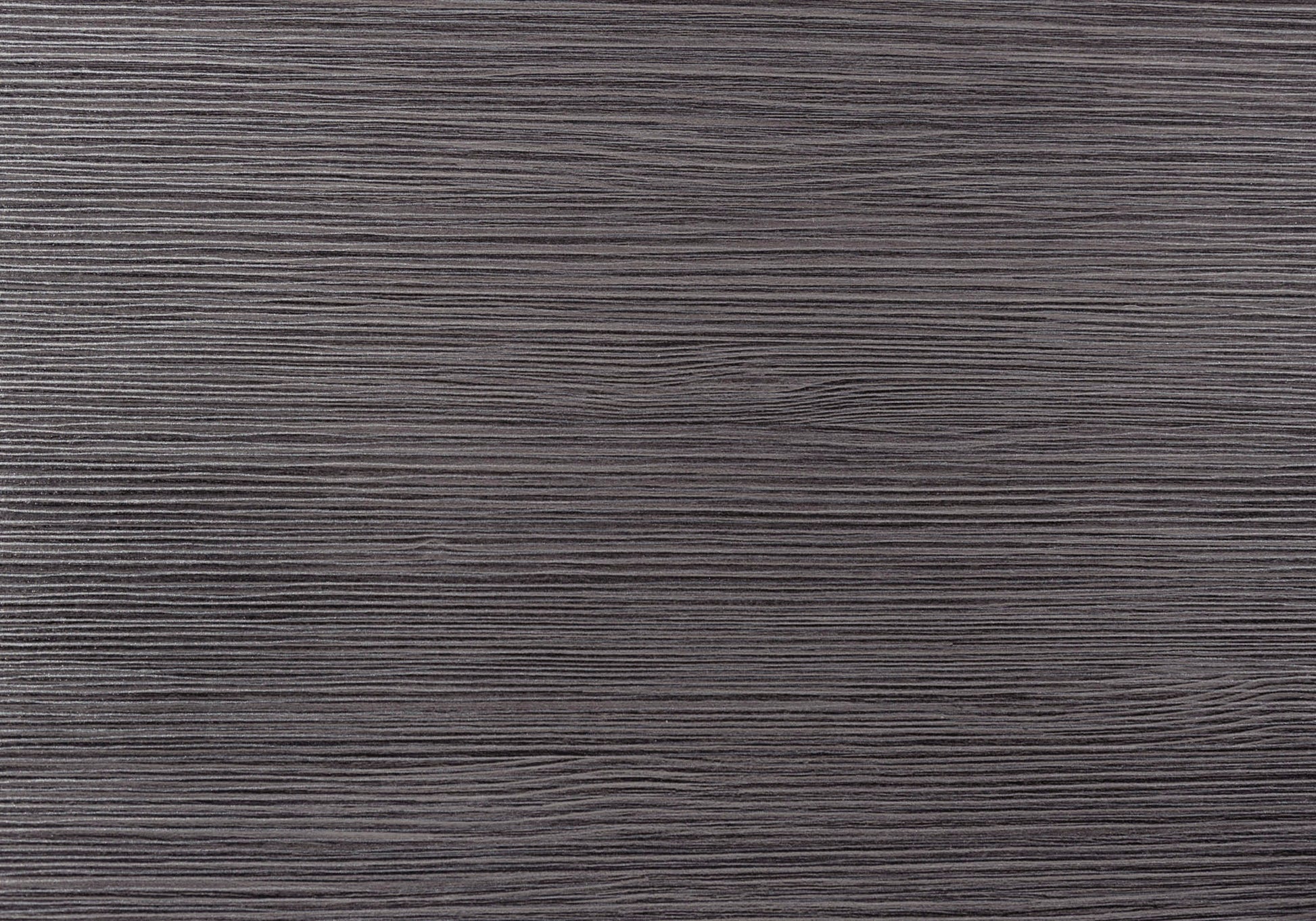 Dark grey wood grain veneer sample with horizontal texture