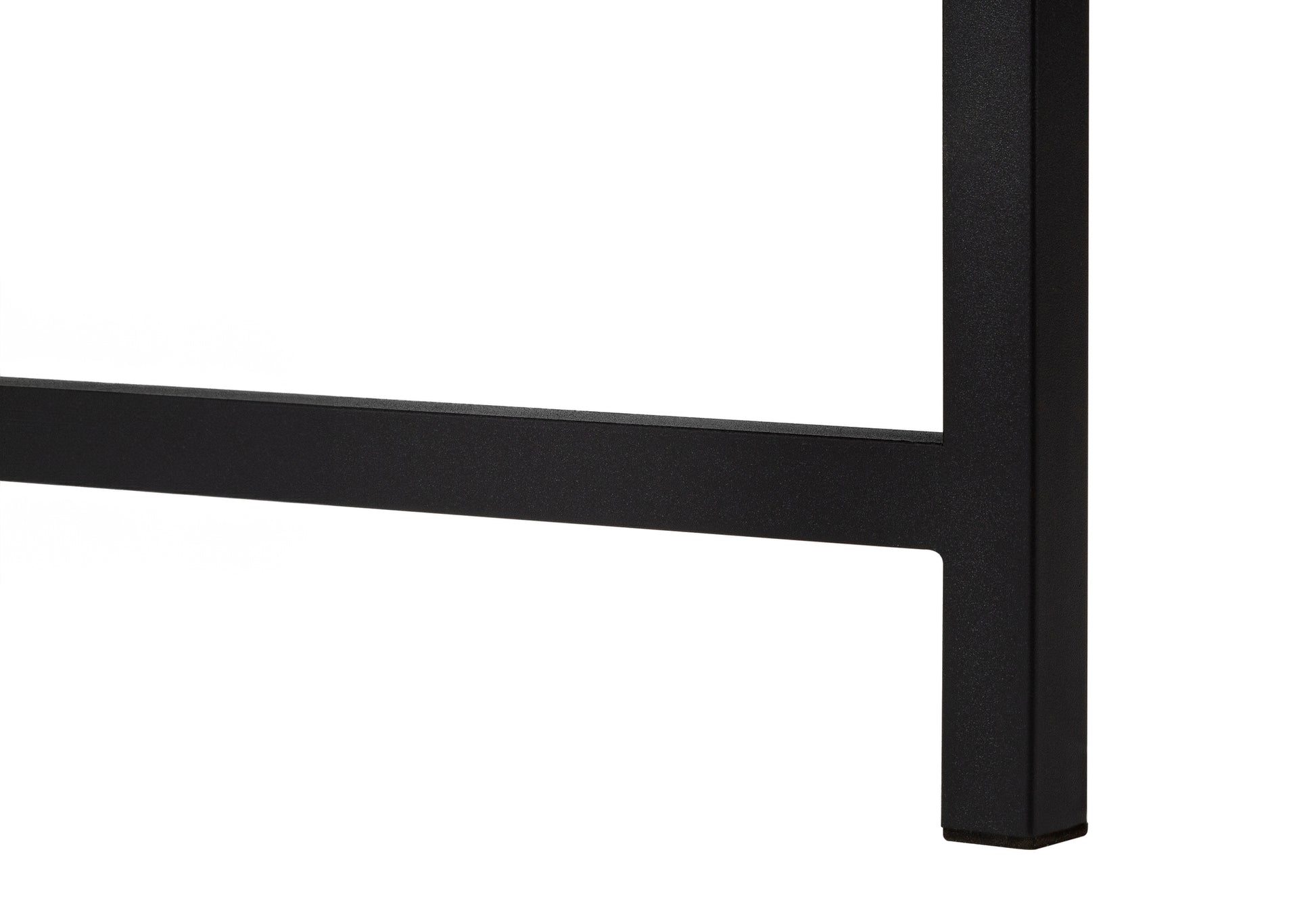 Black metal table leg with sleek modern design