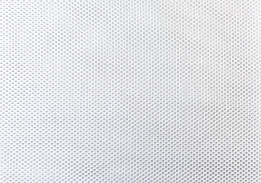 White mesh fabric texture ideal for breathable upholstery and athletic wear