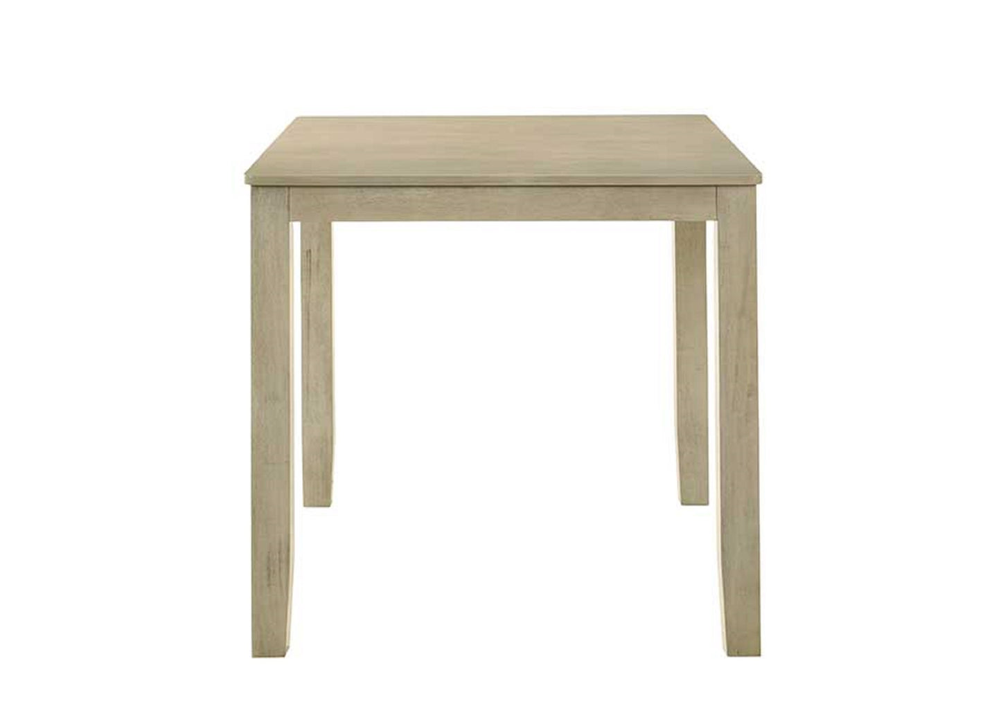 Light oak dining table with straight legs perfect for small kitchens
