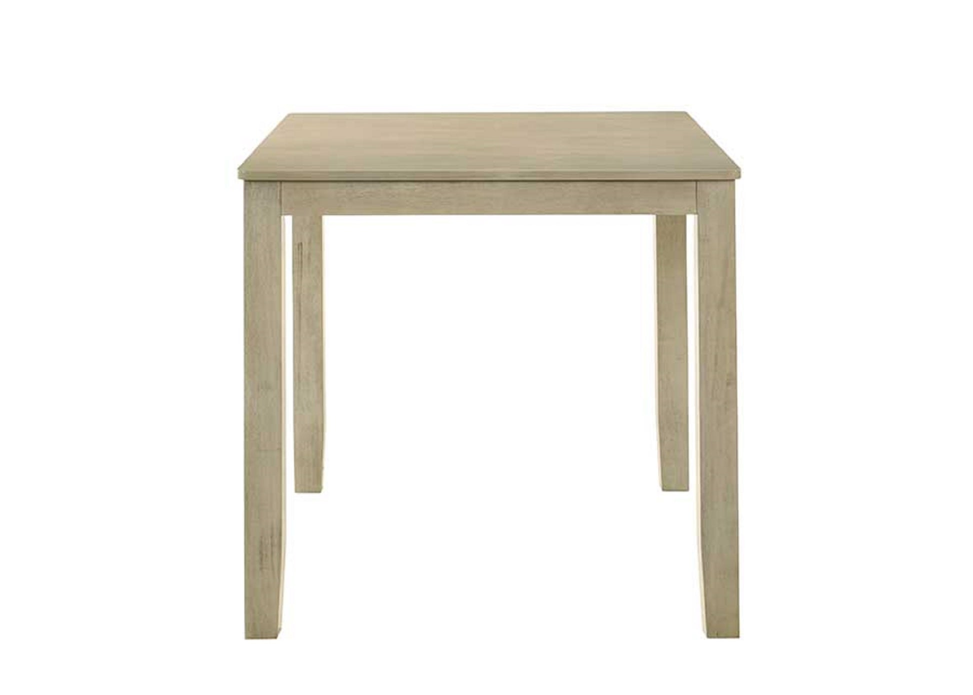 Light oak dining table with straight legs perfect for small kitchens
